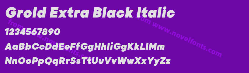 Grold Extra Black ItalicPreview Grold Extra Black ItalicPreview
