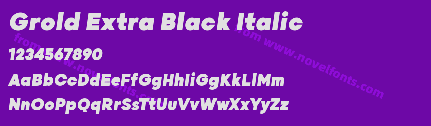 Grold Extra Black ItalicPreview Grold Extra Black ItalicPreview