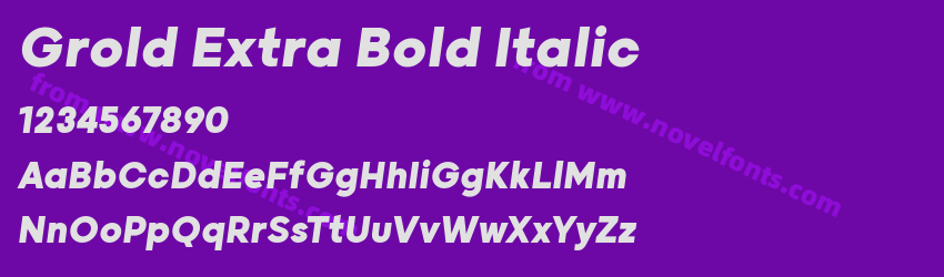 Grold Extra Bold ItalicPreview Grold Extra Bold ItalicPreview