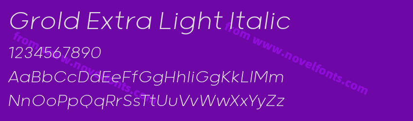 Grold Extra Light ItalicPreview Grold Extra Light ItalicPreview