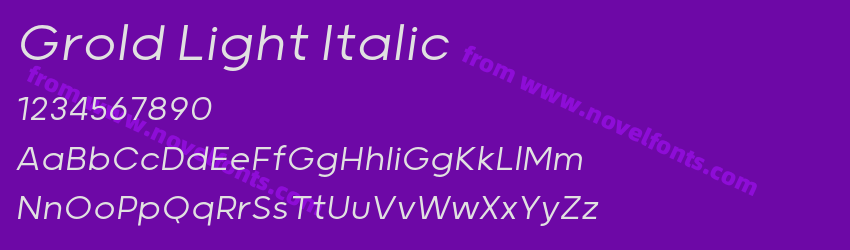 Grold Light ItalicPreview Grold Light ItalicPreview