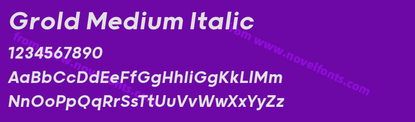 Grold Medium ItalicPreview Grold Medium ItalicPreview