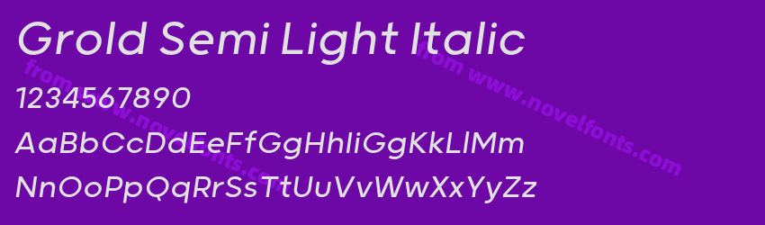 Grold Semi Light ItalicPreview Grold Semi Light ItalicPreview