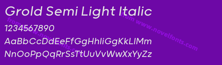 Grold Semi Light ItalicPreview Grold Semi Light ItalicPreview
