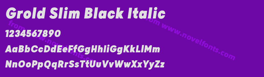 Grold Slim Black ItalicPreview Grold Slim Black ItalicPreview