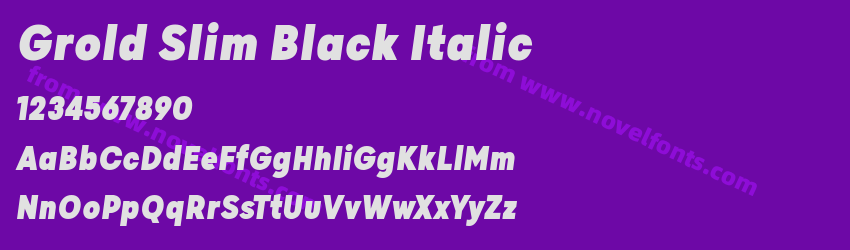 Grold Slim Black ItalicPreview Grold Slim Black ItalicPreview