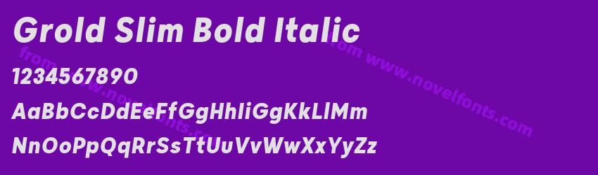 Grold Slim Bold ItalicPreview Grold Slim Bold ItalicPreview