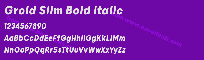 Grold Slim Bold ItalicPreview Grold Slim Bold ItalicPreview
