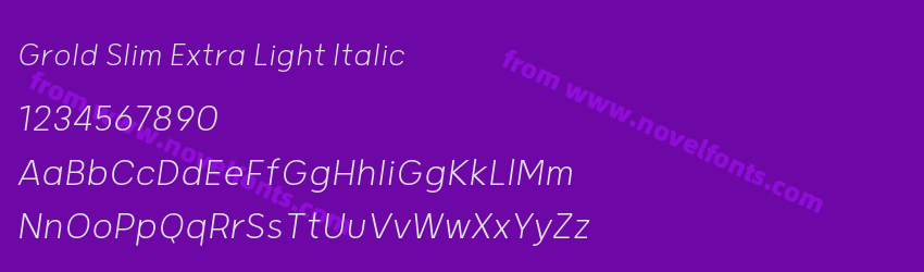 Grold Slim Extra Light ItalicPreview Grold Slim Extra Light ItalicPreview