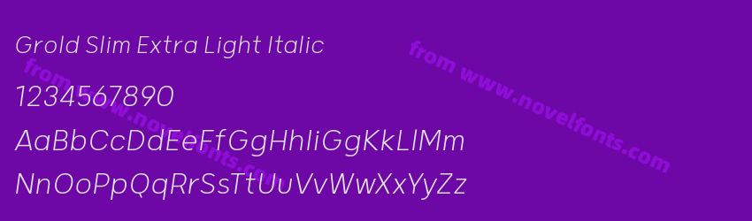 Grold Slim Extra Light ItalicPreview Grold Slim Extra Light ItalicPreview