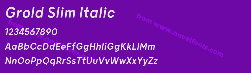 Grold Slim ItalicPreview Grold Slim ItalicPreview