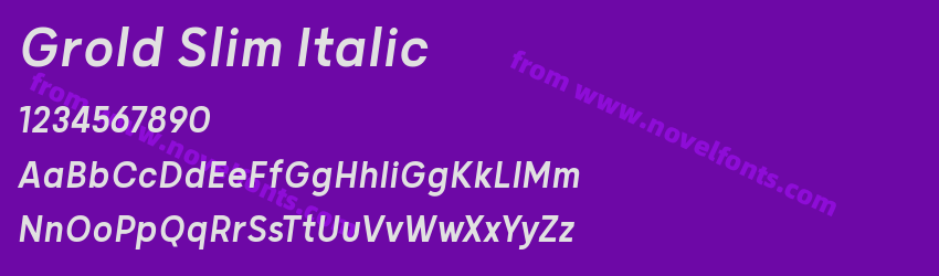 Grold Slim ItalicPreview Grold Slim ItalicPreview