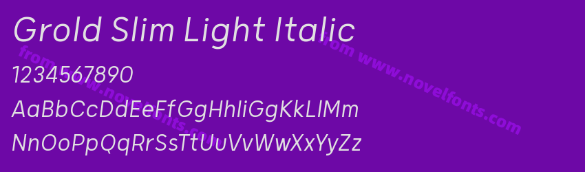 Grold Slim Light ItalicPreview Grold Slim Light ItalicPreview