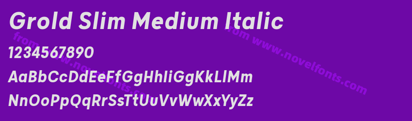 Grold Slim Medium ItalicPreview Grold Slim Medium ItalicPreview