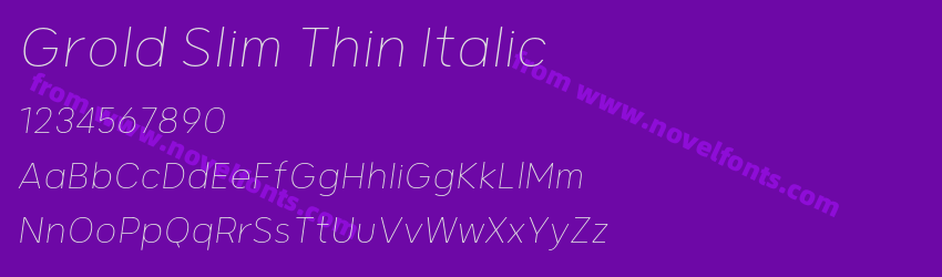 Grold Slim Thin ItalicPreview Grold Slim Thin ItalicPreview