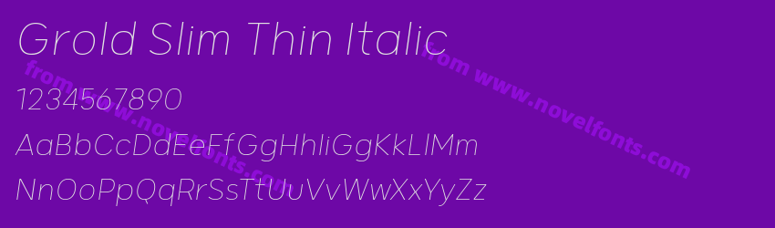 Grold Slim Thin ItalicPreview Grold Slim Thin ItalicPreview