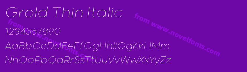 Grold Thin ItalicPreview Grold Thin ItalicPreview