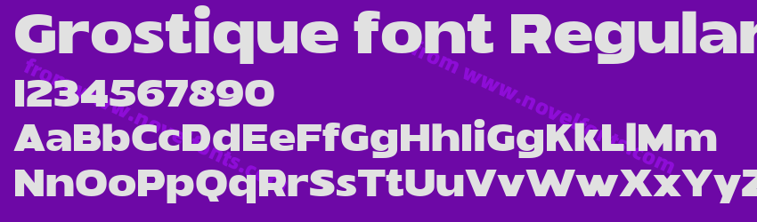 Grostique font RegularPreview Grostique font RegularPreview