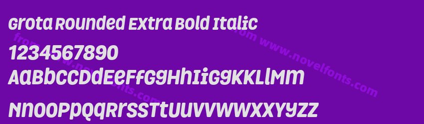 Grota Rounded Extra Bold ItalicPreview Grota Rounded Extra Bold ItalicPreview