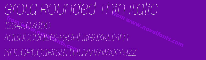 Grota Rounded Thin ItalicPreview