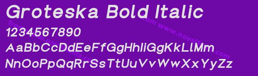 Groteska Bold ItalicPreview