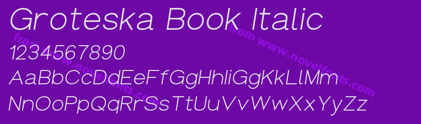 Groteska Book ItalicPreview Groteska Book ItalicPreview