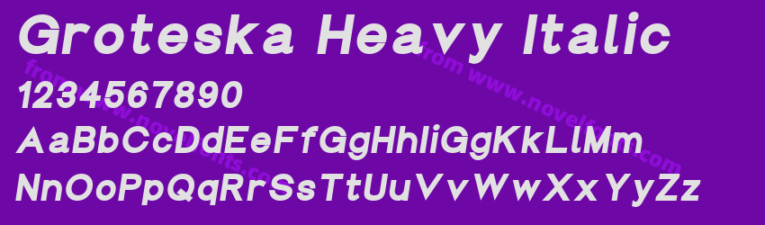 Groteska Heavy ItalicPreview Groteska Heavy ItalicPreview