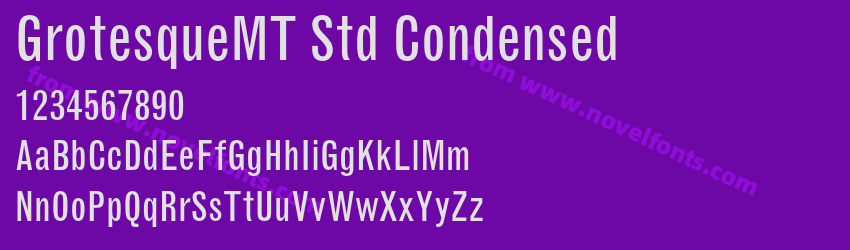 GrotesqueMT Std CondensedPreview GrotesqueMT Std CondensedPreview