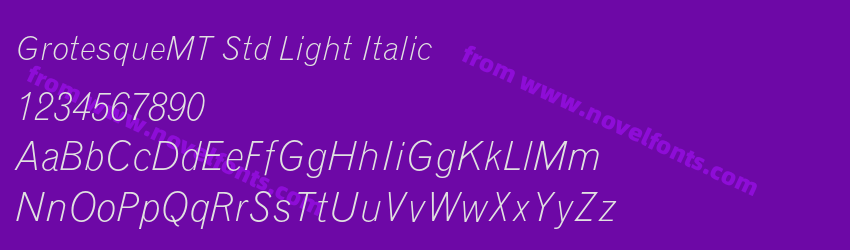 GrotesqueMT Std Light ItalicPreview GrotesqueMT Std Light ItalicPreview