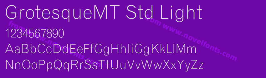 GrotesqueMT Std LightPreview GrotesqueMT Std LightPreview
