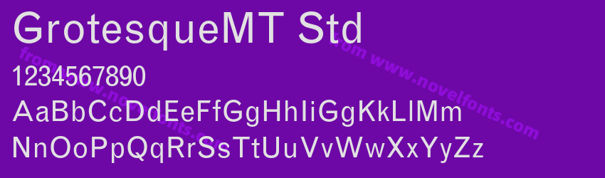 GrotesqueMT StdPreview GrotesqueMT StdPreview