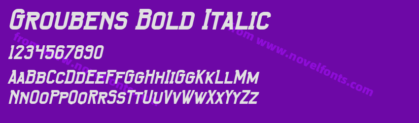 Groubens Bold ItalicPreview Groubens Bold ItalicPreview