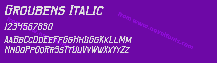 Groubens ItalicPreview Groubens ItalicPreview