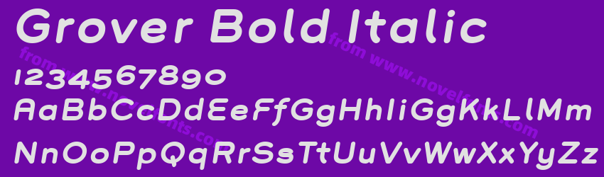 Grover Bold ItalicPreview Grover Bold ItalicPreview