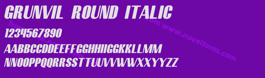 Grunvil Round ItalicPreview Grunvil Round ItalicPreview