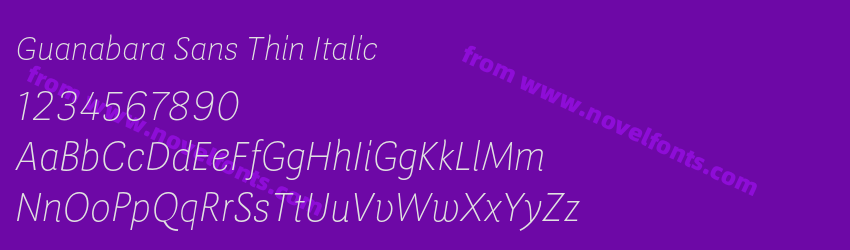 Guanabara Sans Thin ItalicPreview Guanabara Sans Thin ItalicPreview