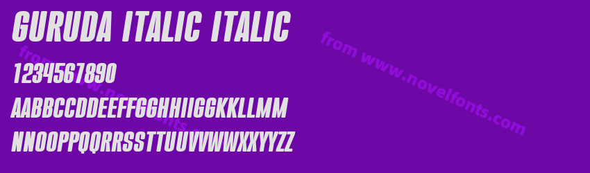 Guruda Italic ItalicPreview Guruda Italic ItalicPreview