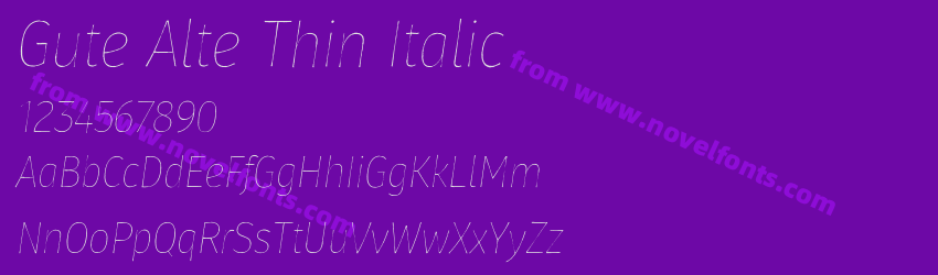 Gute Alte Thin ItalicPreview Gute Alte Thin ItalicPreview