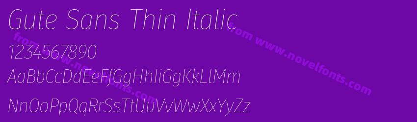 Gute Sans Thin ItalicPreview Gute Sans Thin ItalicPreview