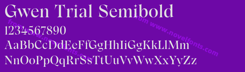 Gwen Trial SemiboldPreview Gwen Trial SemiboldPreview
