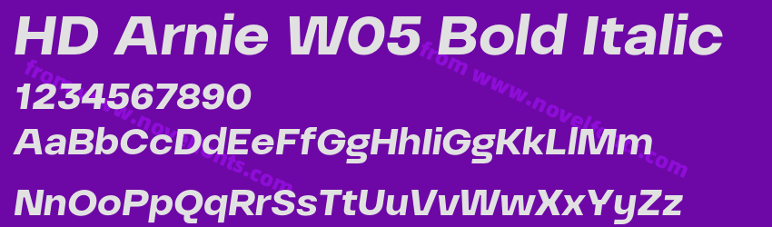 HD Arnie W05 Bold ItalicPreview HD Arnie W05 Bold ItalicPreview