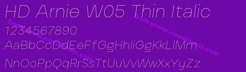 HD Arnie W05 Thin ItalicPreview HD Arnie W05 Thin ItalicPreview