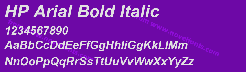 HP Arial Bold ItalicPreview HP Arial Bold ItalicPreview