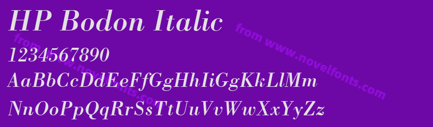 HP Bodon ItalicPreview