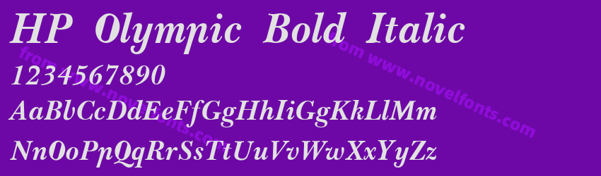 HP Olympic Bold ItalicPreview HP Olympic Bold ItalicPreview
