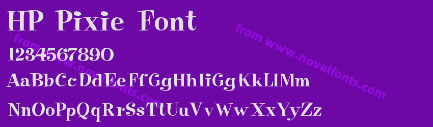 HP Pixie FontPreview HP Pixie FontPreview