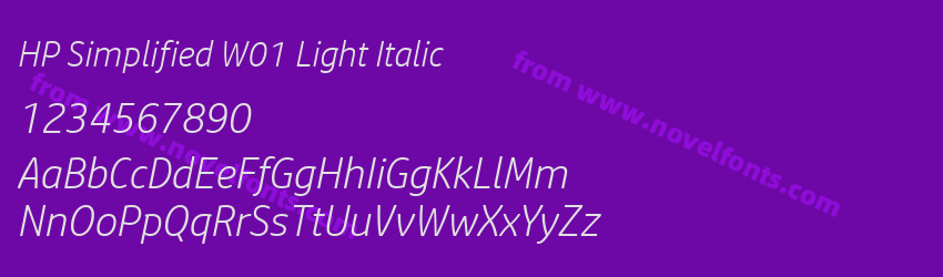 HP Simplified W01 Light ItalicPreview HP Simplified W01 Light ItalicPreview