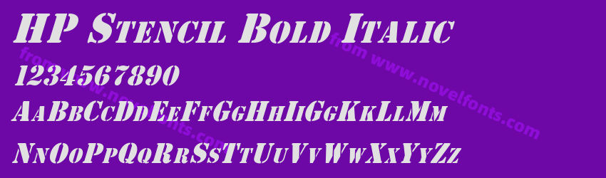 HP Stencil Bold ItalicPreview HP Stencil Bold ItalicPreview