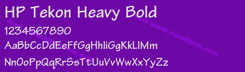 HP Tekon Heavy BoldPreview HP Tekon Heavy BoldPreview