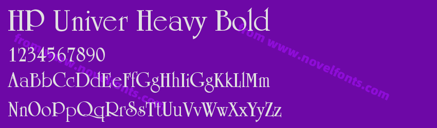 HP Univer Heavy BoldPreview HP Univer Heavy BoldPreview